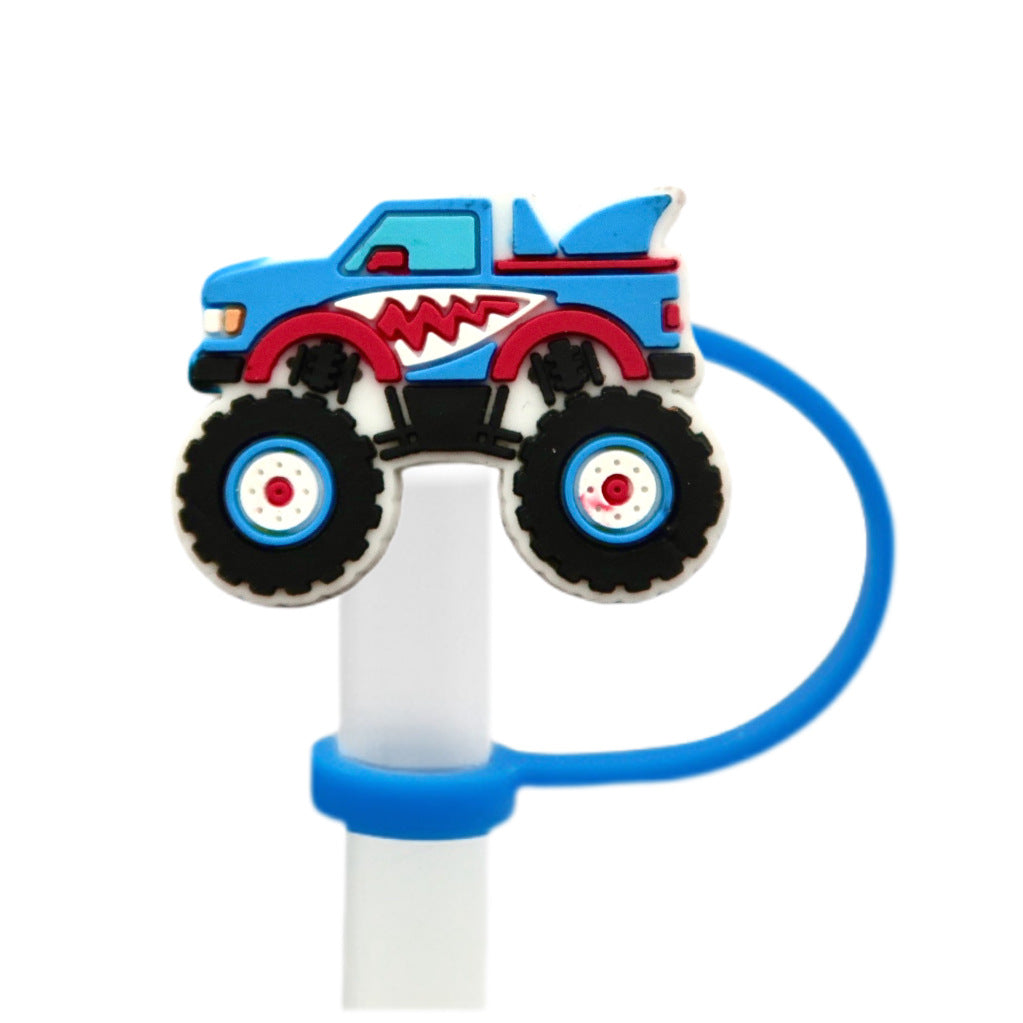 Wholesale 10pcs Off-road Racing Creative Cartoon 8/10mm Silicone Dustproof and Anti Overflow Straw Cover